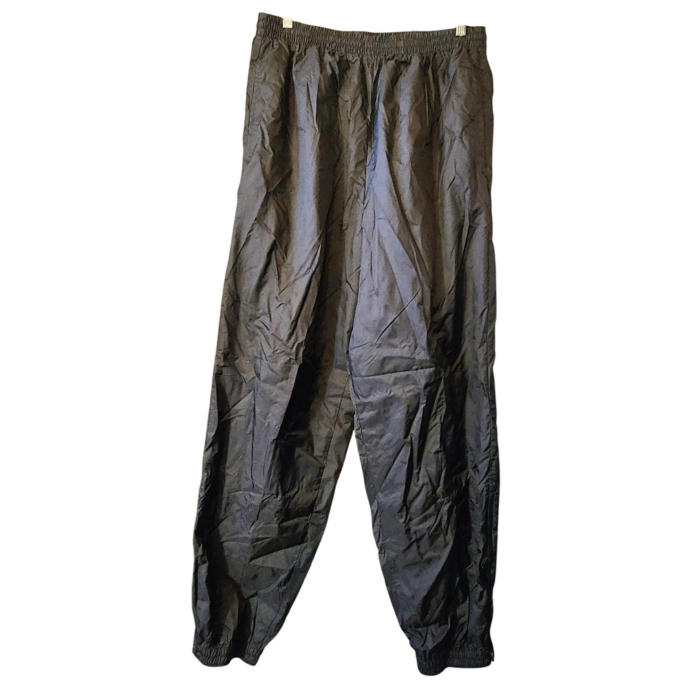 Eastbay Track Pants Mens XL Black Excellent Windbreaker Mesh Lined Gorpcore